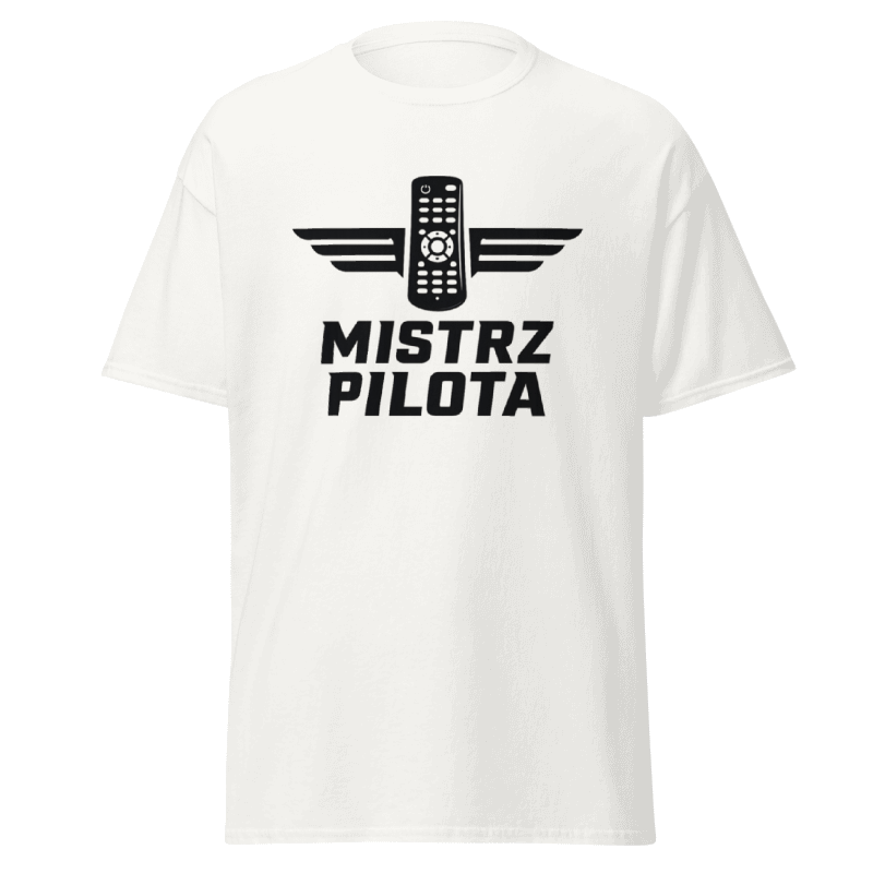 Koszulka T-Shirt Rizer "Mistrz Pilota" z nadrukiem zLotuNaPilotów, wygodna i stylowa odzież dla miłośników lotnictwa